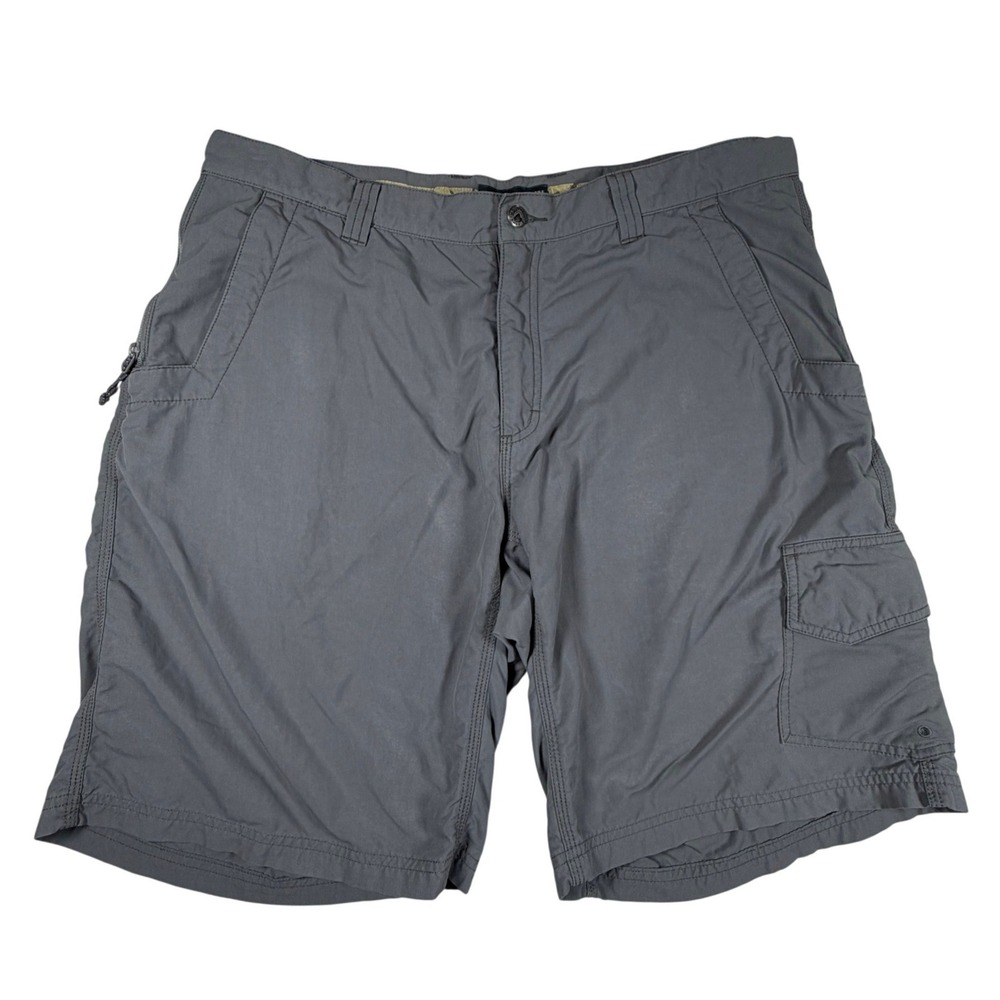 Mountain Khaki Mens Grey Cargo Hiking Shorts Size 40 Outdoor Utility Gorpcore